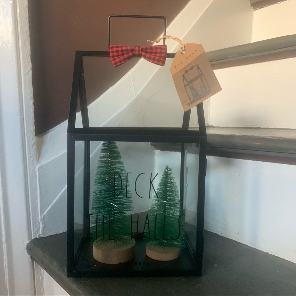 Rae Dunn DECK THE HALLS Fairy Light Lantern - Picture 1 of 9